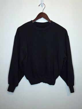 Future Collective Black Cropped Crewneck Sweatshirt Size XXS